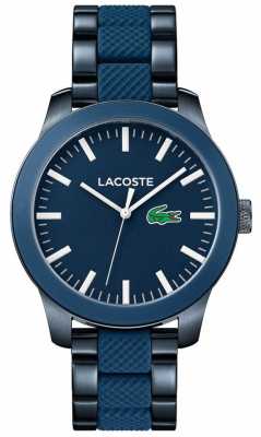 Lacoste Mens Lac Navy Blue Steel Watch 2010922 Lacoste Mens Lac Navy Blue Steel Watch 2010922