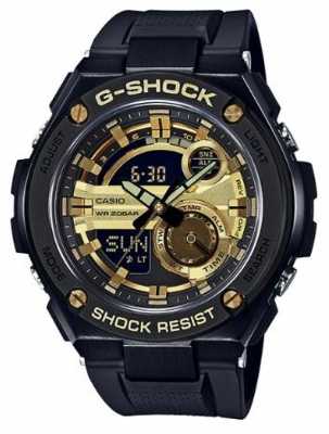 Casio G-Steel Black And Gold Rubber Straps Mens G-Shock GST-210B-1A9ER Casio G-Steel Black And Gold Rubber Straps Mens G-Shock GST-210B-1A9ER