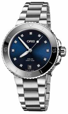 Oris Womens Aquis Diamond Set Steel Watch 01 733 7731 4195-07 8 18 05P Oris Womens Aquis Diamond Set Steel Watch 01 733 7731 4195-07 8 18 05P