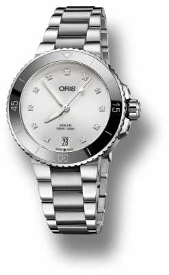 Oris Womens Aquis Diamond Set Steel Watch 01 733 7731 4191-07 8 18 05P Oris Womens Aquis Diamond Set Steel Watch 01 733 7731 4191-07 8 18 05P