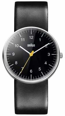 Braun Unisex Black Leather Watch BN0021BKG Braun Unisex Black Leather Watch BN0021BKG