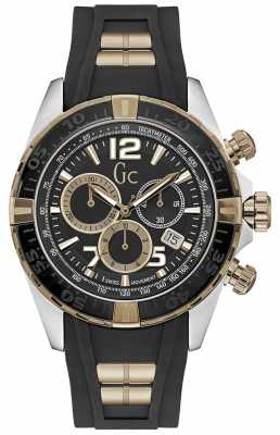 Gc Mens Sportracer Silver Black Chronograph Watch Y02011G2 Gc Mens Sportracer Silver Black Chronograph Watch Y02011G2