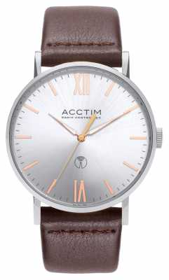 Acctim Mens Sterling Radio Controlled Brown Leather Strap 60416 Acctim Mens Sterling Radio Controlled Brown Leather Strap 60416