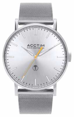 Acctim Mens Sterling Radio Controlled Stainless Steel Mesh Strap 60427 Acctim Mens Sterling Radio Controlled Stainless Steel Mesh Strap 60427