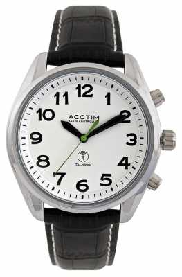 Acctim Mens RNIB Highview Radio Controlled Talking Black Leather 60343RNIB Acctim Mens RNIB Highview Radio Controlled Talking Black Leather 60343RNIB