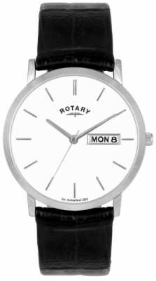 Rotary Mens Black Leather Strap Watch GSI02622/06/DD Rotary Mens Black Leather Strap Watch GSI02622/06/DD