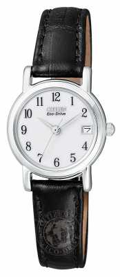 Citizen Womens White Dial Black Leather Strap Eco-Drive EW1270-06A Citizen Womens White Dial Black Leather Strap Eco-Drive EW1270-06A