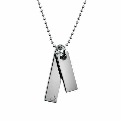 Calvin Klein Steel Dog Tag Necklace KJ06BN010100 Calvin Klein Steel Dog Tag Necklace KJ06BN010100