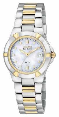 Citizen Womens Riva Two-Tone Steel Case Eco-Drive EW1534-57D Citizen Womens Riva Two-Tone Steel Case Eco-Drive EW1534-57D
