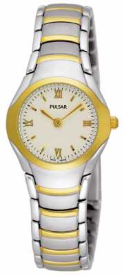Pulsar Womens Two Tone Stainless Steel Bracelet Watch PEG406X1 Pulsar Womens Two Tone Stainless Steel Bracelet Watch PEG406X1