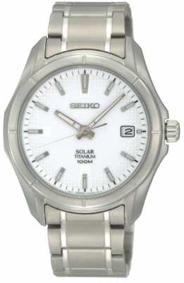 Seiko Mens Titanium Solar Powered SNE139P1 Seiko Mens Titanium Solar Powered SNE139P1