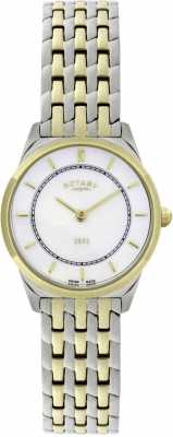 Rotary Womens Two-Tone Ultra-Slim Bracelet Watch LB08001/02 Rotary Womens Two-Tone Ultra-Slim Bracelet Watch LB08001/02