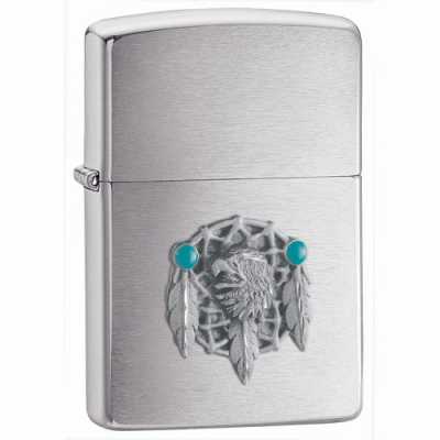Zippo Dream Catcher Emblem Lighter Brushed Chrome Finish ZIPPO-680 Zippo Dream Catcher Emblem Lighter Brushed Chrome Finish ZIPPO-680