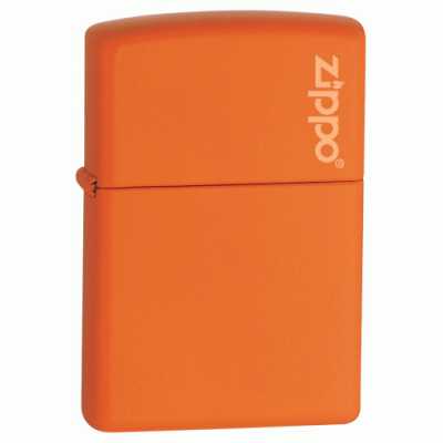 Zippo Orange Matte Regular Lighter with Zippo Logo ZIPPO-231ZL Zippo Orange Matte Regular Lighter with Zippo Logo ZIPPO-231ZL