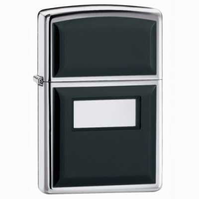 Zippo Ultralite Black Emblem Lighter High Polish Chrome Finish ZIPPO-355 Zippo Ultralite Black Emblem Lighter High Polish Chrome Finish ZIPPO-355