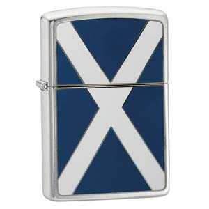Zippo Scotland Flag Emblem Lighter Brushed Chrome Finish ZIPPO-200S Zippo Scotland Flag Emblem Lighter Brushed Chrome Finish ZIPPO-200S