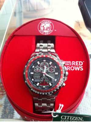 citizen red arrows skyhawk titanium gents watch