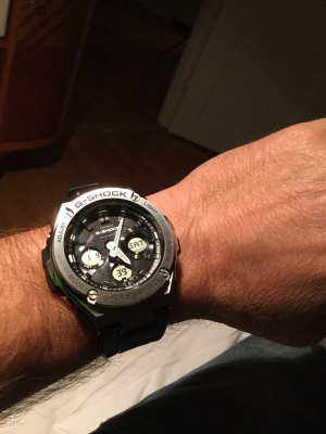 g shock silver black