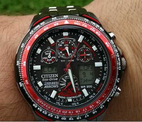 citizen red arrows titanium watch